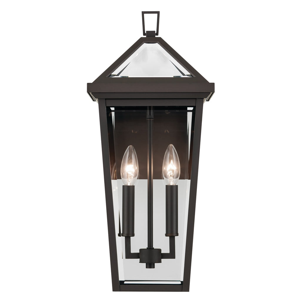 KICHLER 59126OZ Regence 19.25 Inch 2 Light Outdoor Wall Light With Clear Glass In Olde Bronze