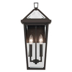 KICHLER 59126OZ Regence 19.25 Inch 2 Light Outdoor Wall Light With Clear Glass In Olde Bronze