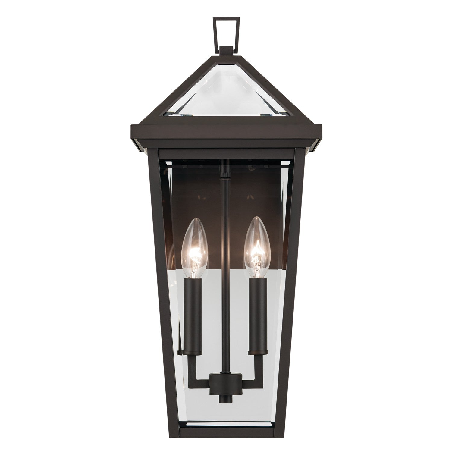 KICHLER 59126OZ Regence 19.25 Inch 2 Light Outdoor Wall Light With Clear Glass In Olde Bronze