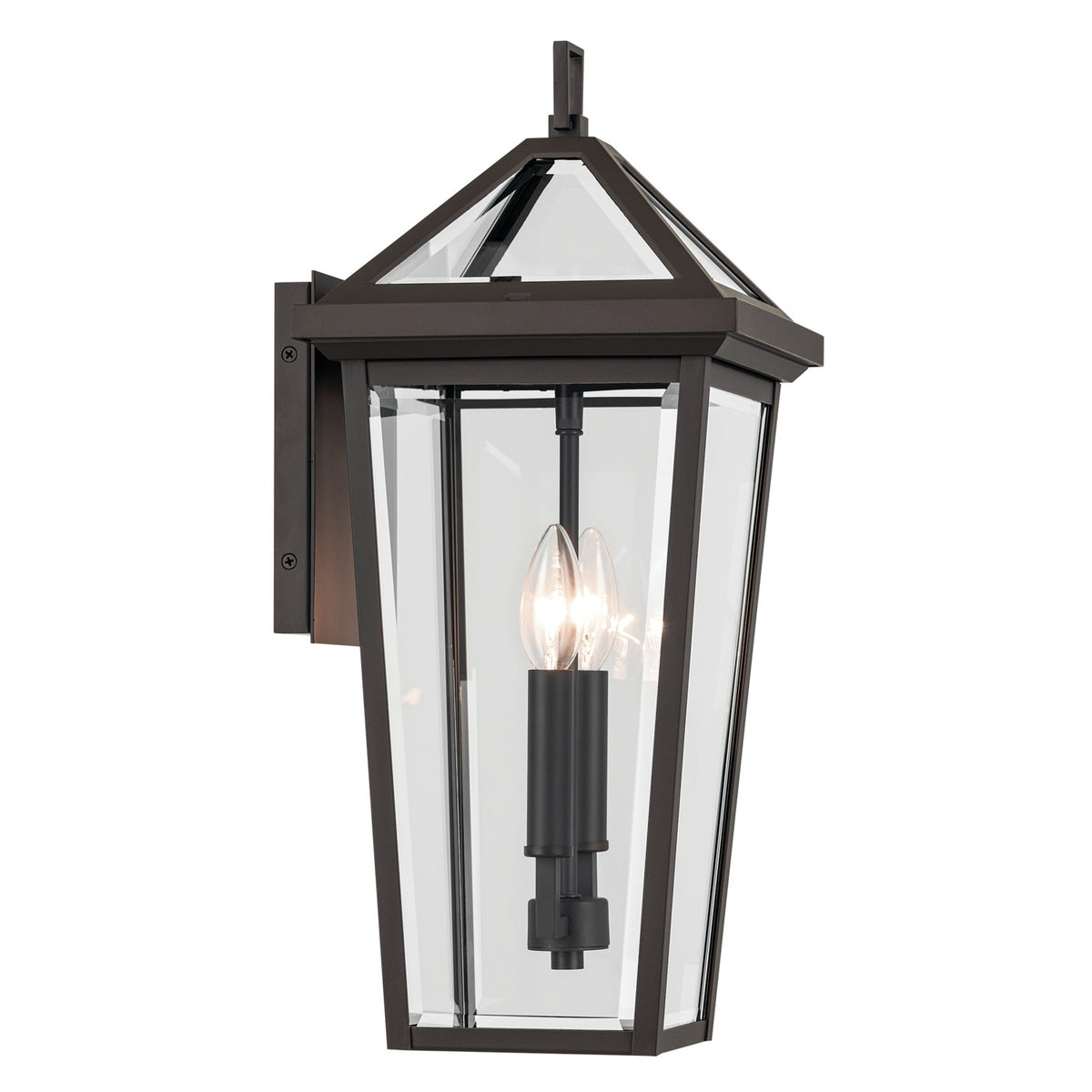 KICHLER 59126OZ Regence 19.25 Inch 2 Light Outdoor Wall Light With Clear Glass In Olde Bronze