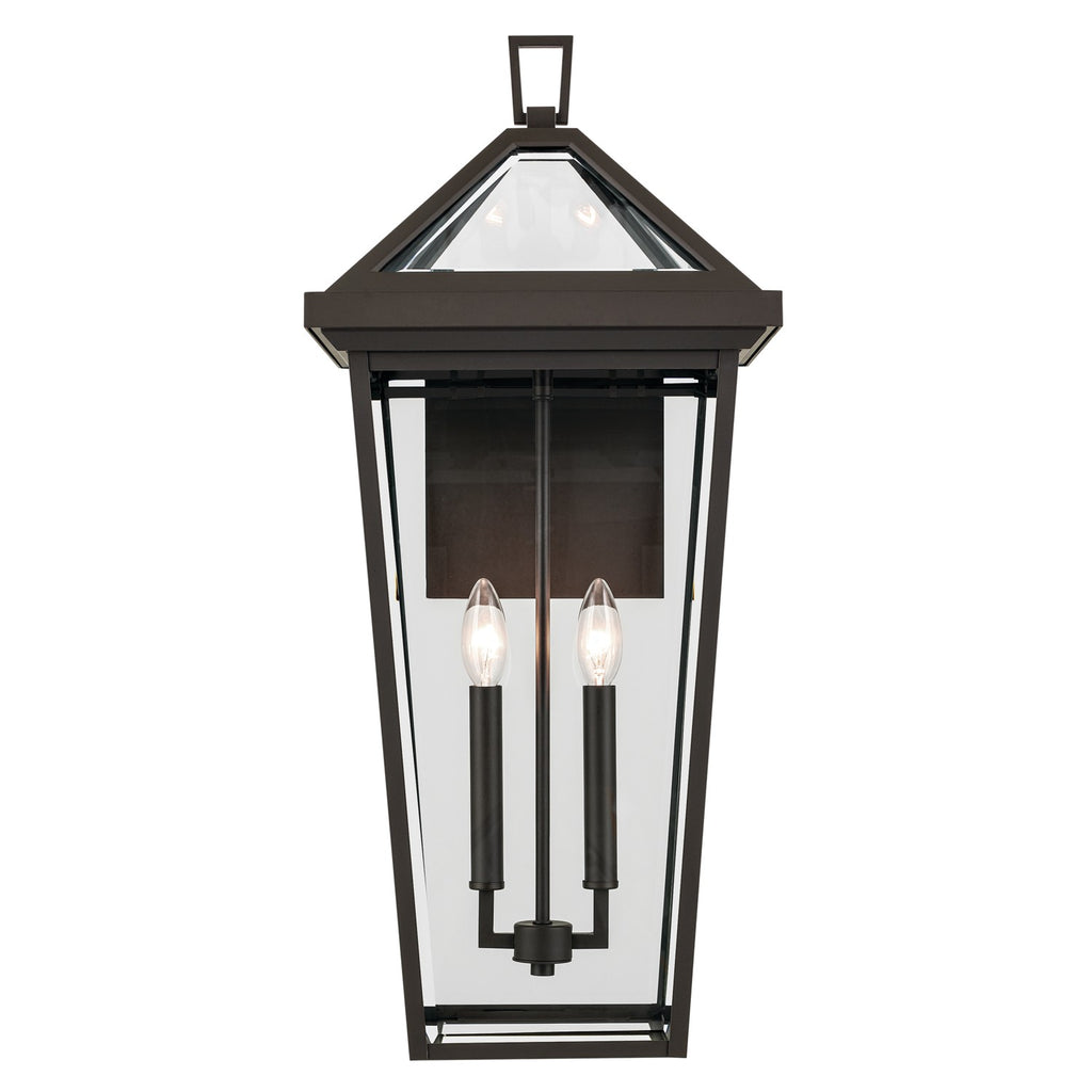KICHLER 59127OZ Regence 26 Inch 2 Light Outdoor Wall Light With Clear Glass In Olde Bronze