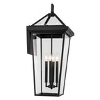 KICHLER 59128BKT Regence 30.25 Inch 4 Light Outdoor Wall Light With Clear Glass In Textured Black