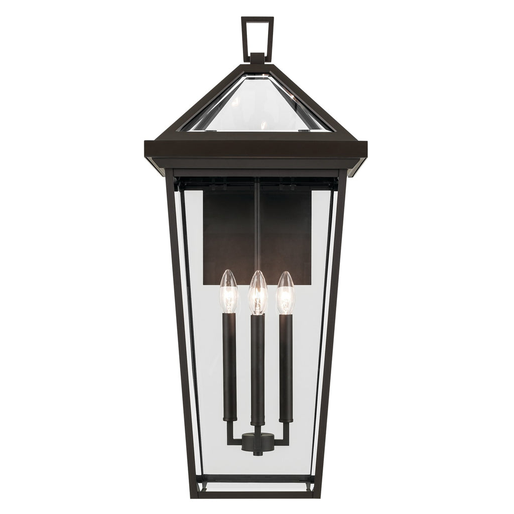 KICHLER 59128OZ Regence 30.25 Inch 4 Light Outdoor Wall Light With Clear Glass In Olde Bronze