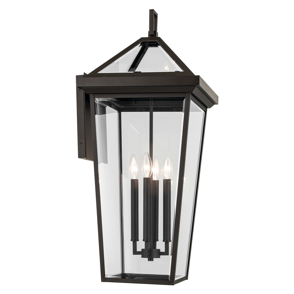 KICHLER 59128OZ Regence 30.25 Inch 4 Light Outdoor Wall Light With Clear Glass In Olde Bronze