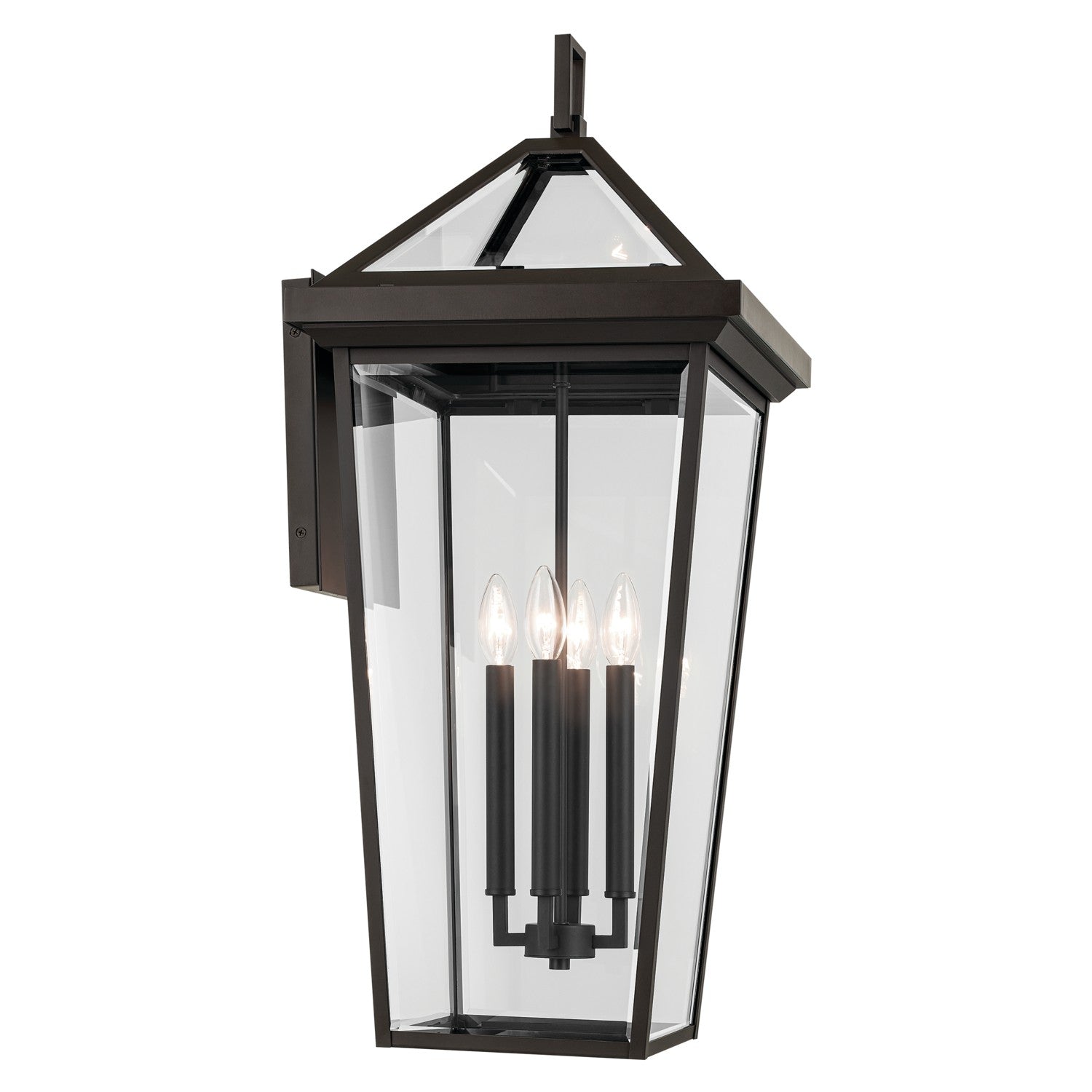 KICHLER 59128OZ Regence 30.25 Inch 4 Light Outdoor Wall Light With Clear Glass In Olde Bronze