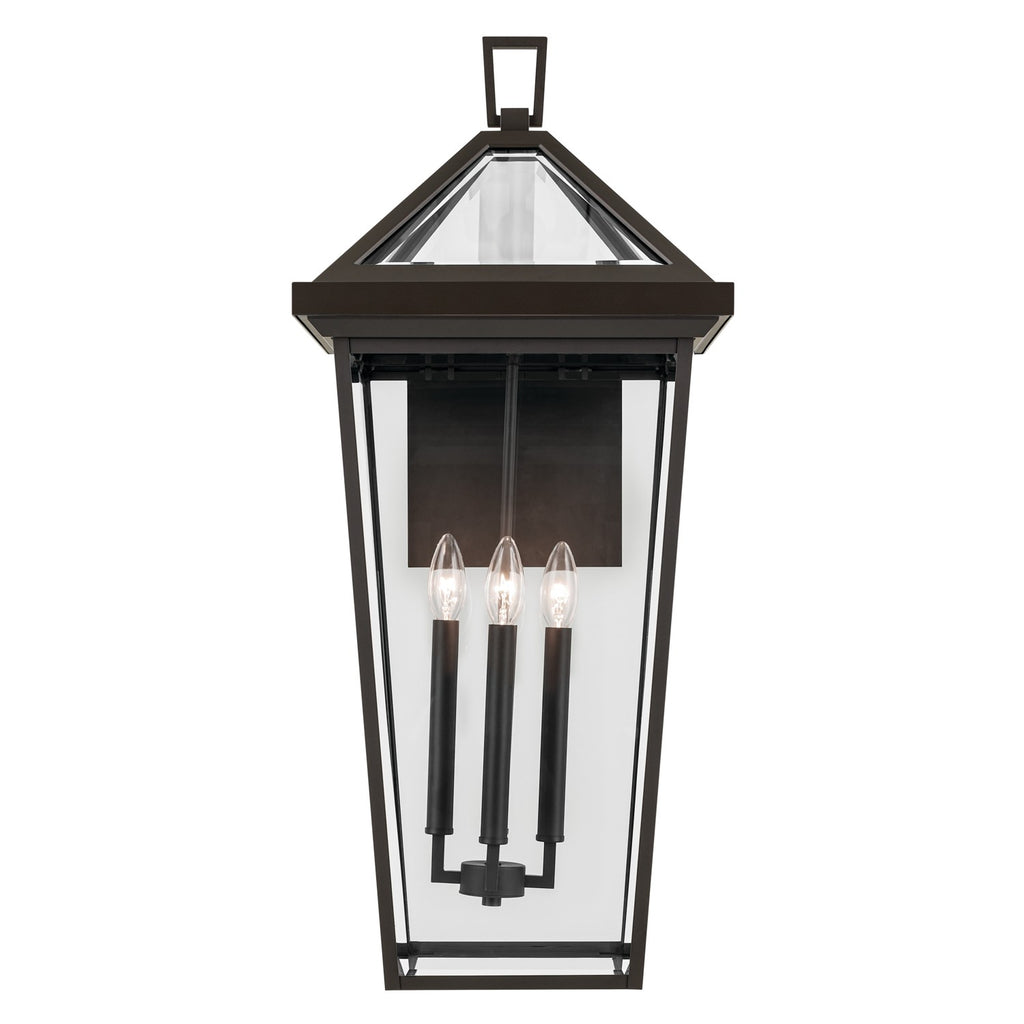 KICHLER 59128OZ Regence 30.25 Inch 4 Light Outdoor Wall Light With Clear Glass In Olde Bronze