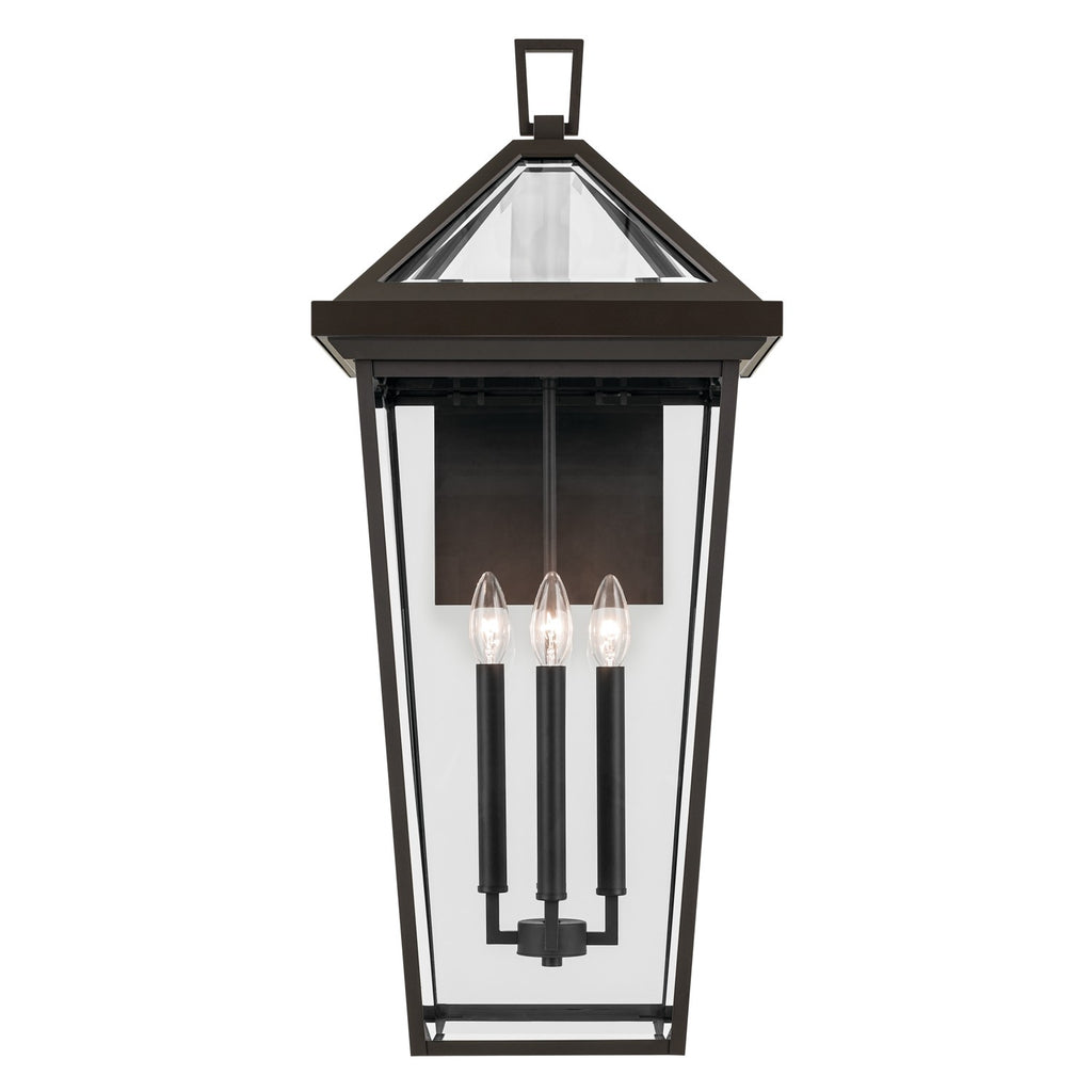 KICHLER 59128OZ Regence 30.25 Inch 4 Light Outdoor Wall Light With Clear Glass In Olde Bronze