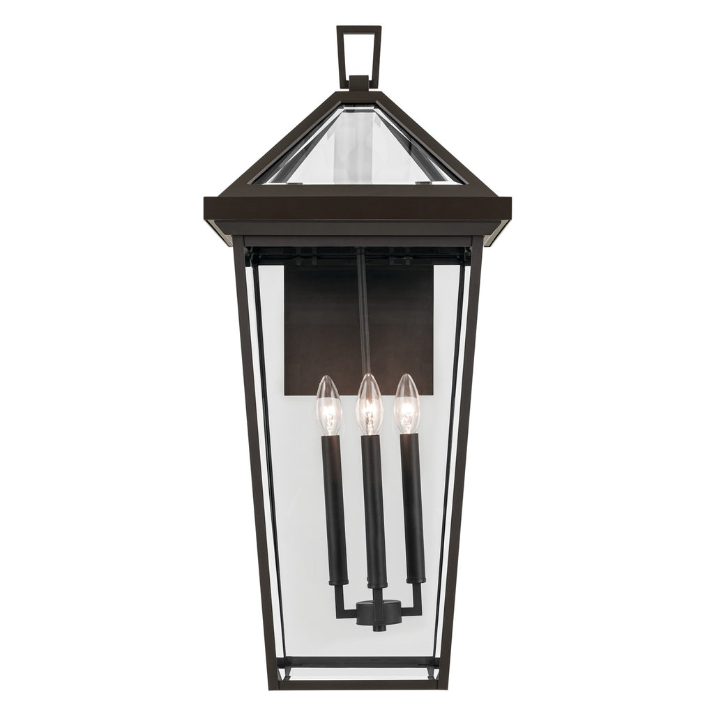 KICHLER 59128OZ Regence 30.25 Inch 4 Light Outdoor Wall Light With Clear Glass In Olde Bronze