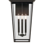 KICHLER 59128OZ Regence 30.25 Inch 4 Light Outdoor Wall Light With Clear Glass In Olde Bronze