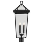 KICHLER 59129BKT Regence 28.75 Inch 3 Light Outdoor Post Light With Clear Glass In Textured Black
