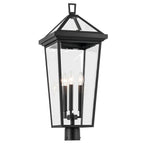 KICHLER 59129BKT Regence 28.75 Inch 3 Light Outdoor Post Light With Clear Glass In Textured Black
