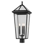 KICHLER 59129BKT Regence 28.75 Inch 3 Light Outdoor Post Light With Clear Glass In Textured Black
