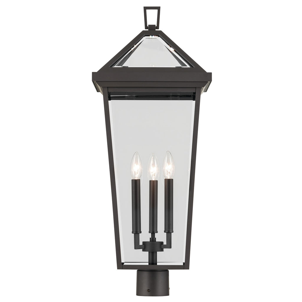 KICHLER 59129OZ Regence 28.75 Inch 3 Light Outdoor Post Light With Clear Glass In Olde Bronze