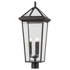 KICHLER 59129OZ Regence 28.75 Inch 3 Light Outdoor Post Light With Clear Glass In Olde Bronze