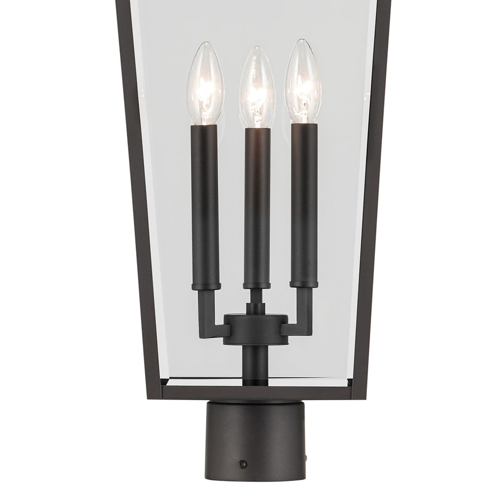 KICHLER 59129OZ Regence 28.75 Inch 3 Light Outdoor Post Light With Clear Glass In Olde Bronze