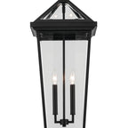 KICHLER 59130BKT Regence 26 Inch 2 Light Outdoor Pendant With Clear Glass In Textured Black