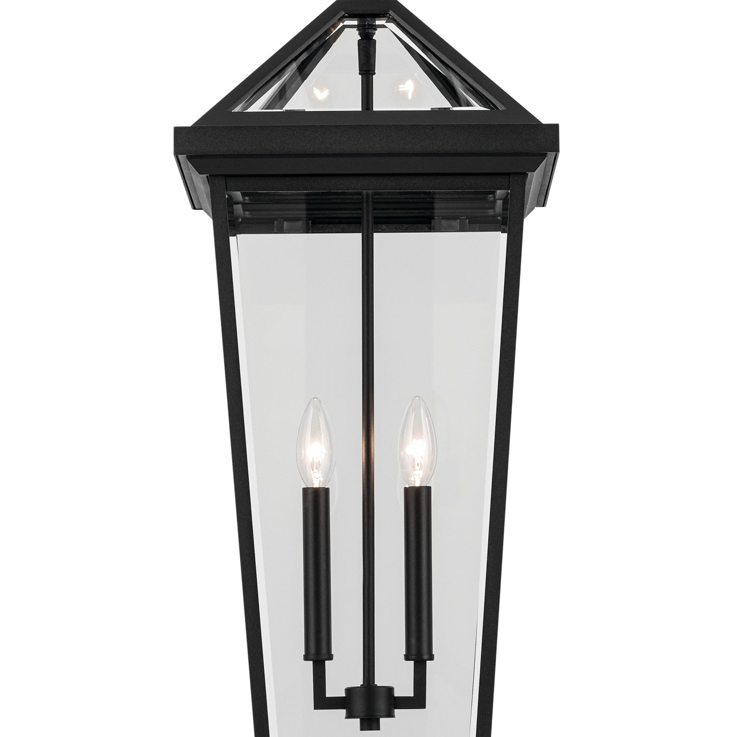 KICHLER 59130BKT Regence 26 Inch 2 Light Outdoor Pendant With Clear Glass In Textured Black