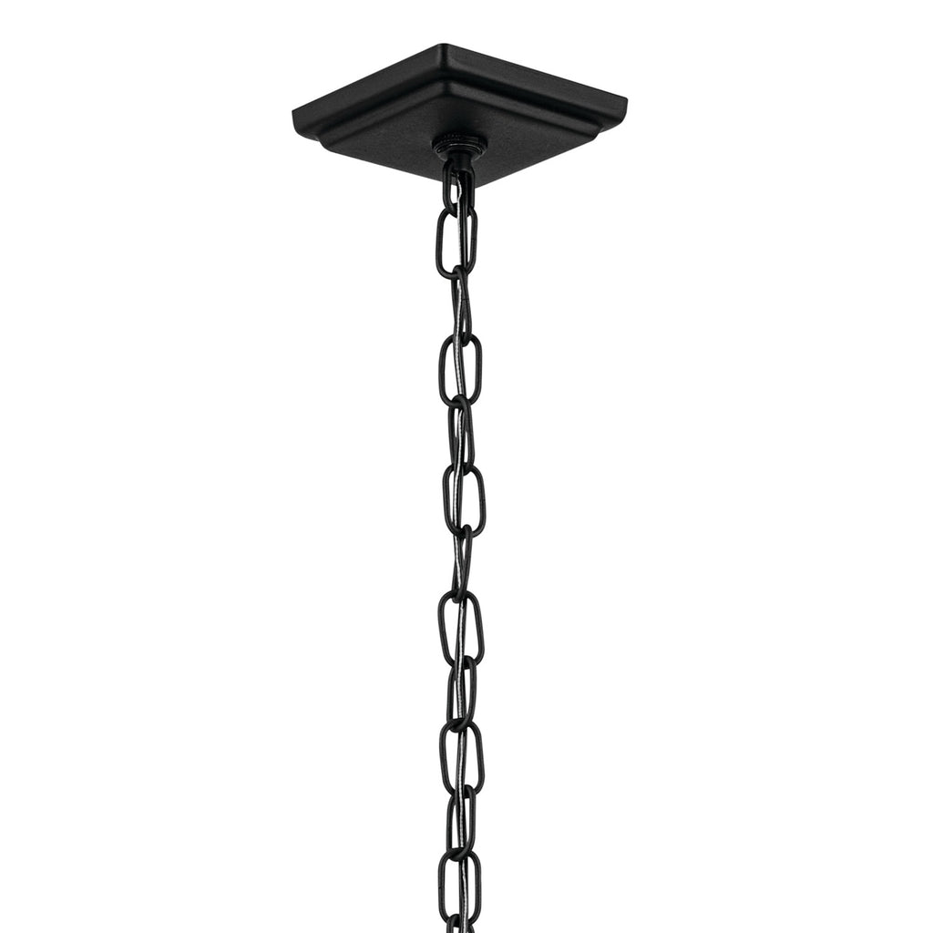 KICHLER 59130BKT Regence 26 Inch 2 Light Outdoor Pendant With Clear Glass In Textured Black