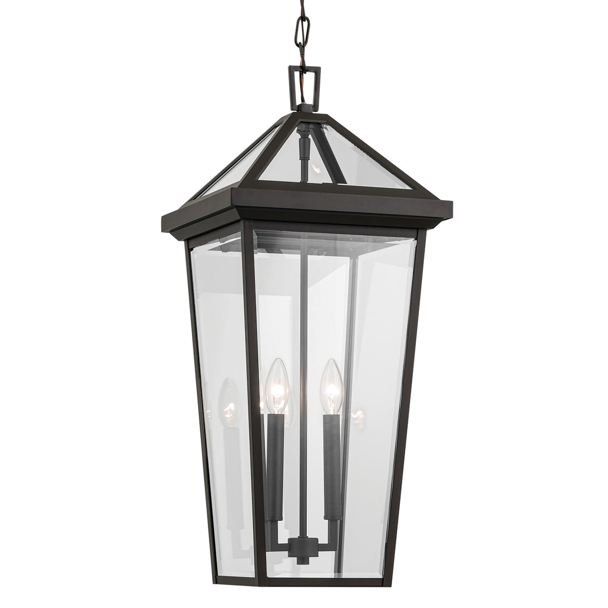 KICHLER 59130OZ Regence 26 Inch 2 Light Outdoor Pendant With Clear Glass In Olde Bronze