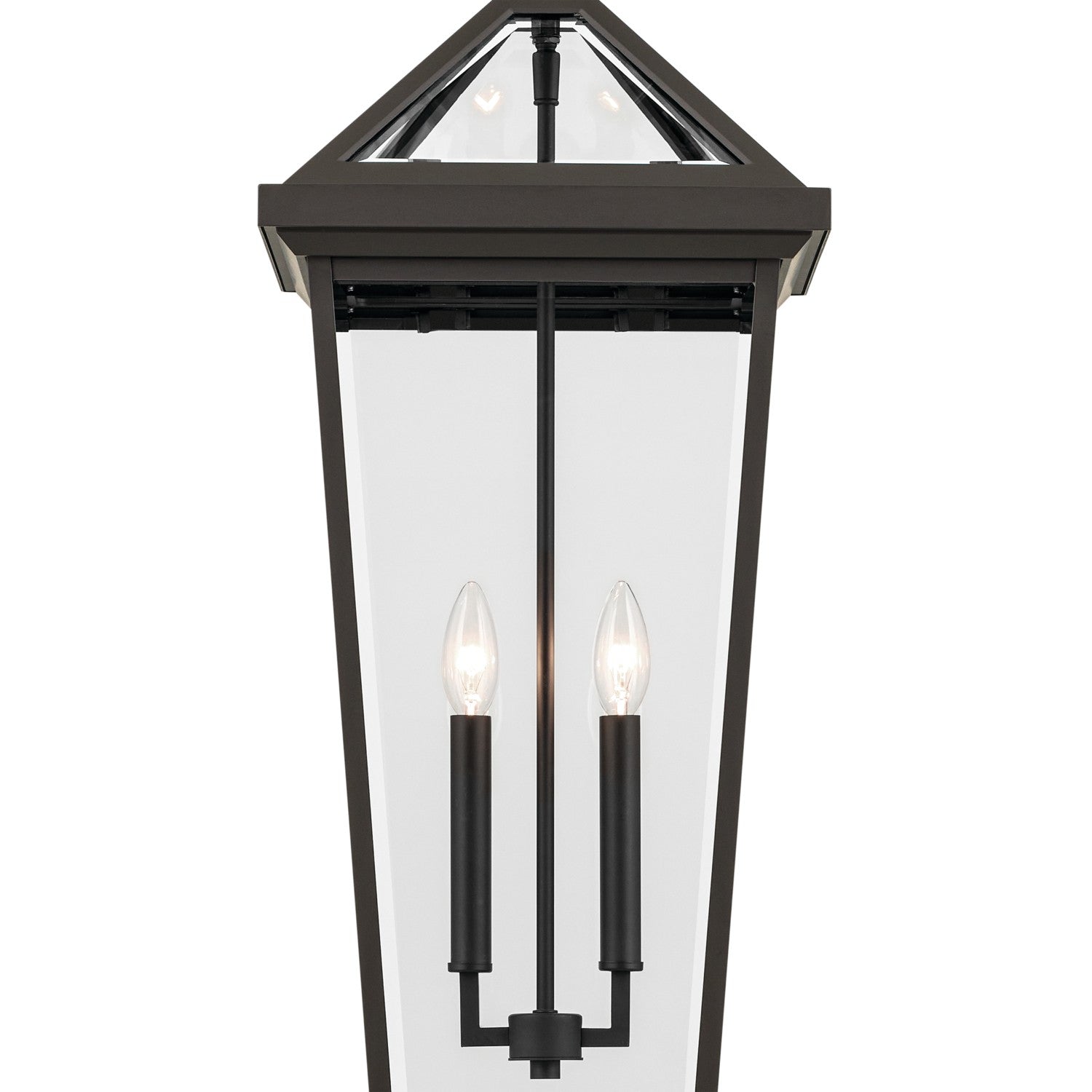 KICHLER 59130OZ Regence 26 Inch 2 Light Outdoor Pendant With Clear Glass In Olde Bronze