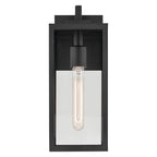 KICHLER 59111BKT Branner 14 Inch 1 Light Outdoor Wall Light With Clear Glass In Textured Black