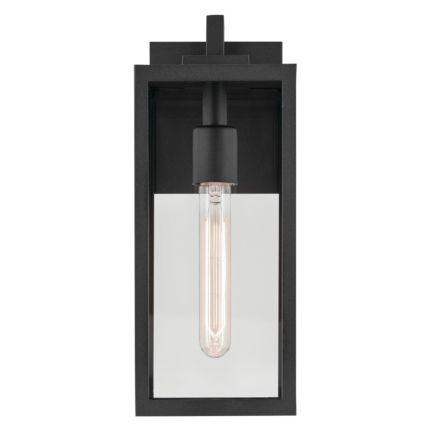 KICHLER 59111BKT Branner 14 Inch 1 Light Outdoor Wall Light With Clear Glass In Textured Black