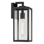 KICHLER 59111BKT Branner 14 Inch 1 Light Outdoor Wall Light With Clear Glass In Textured Black