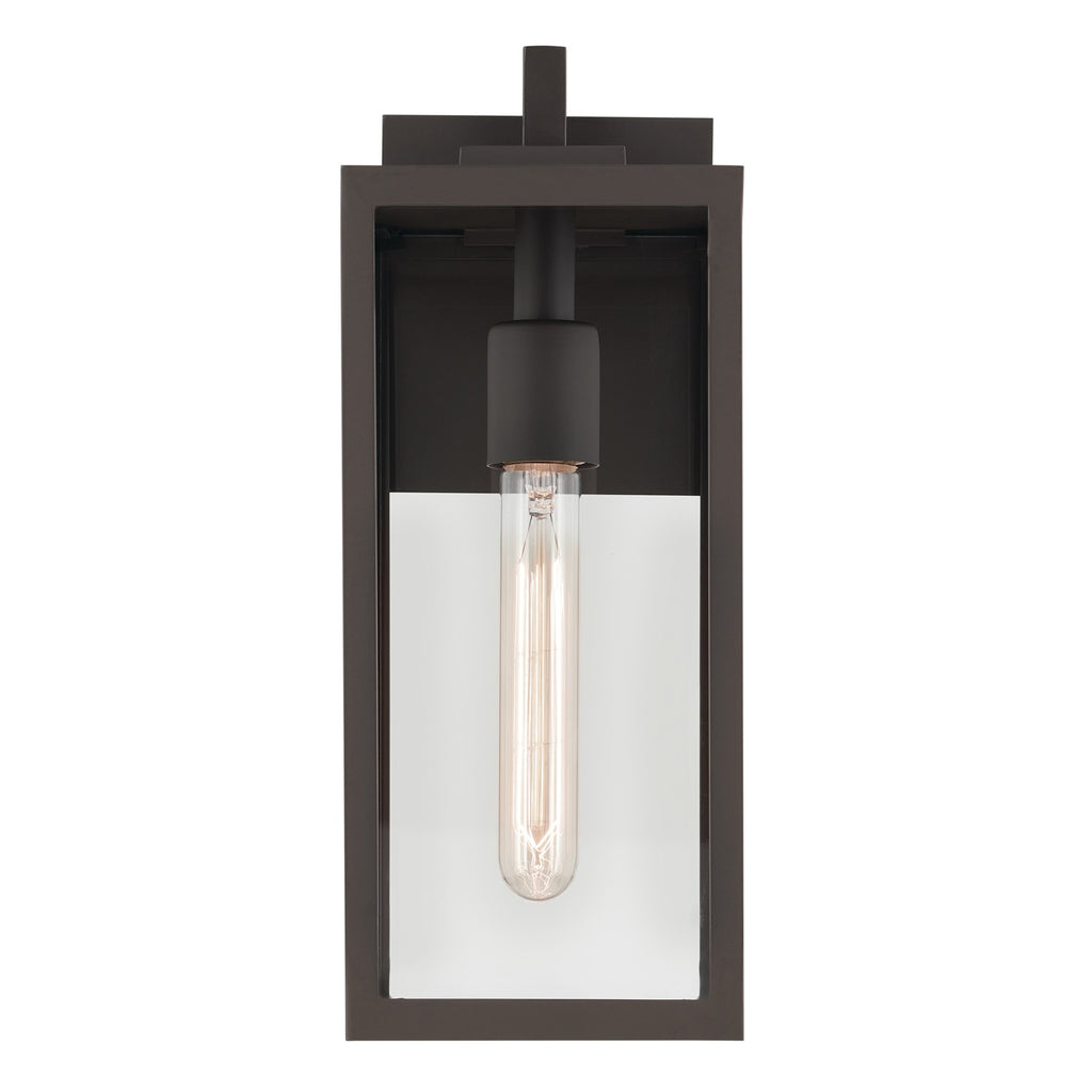 KICHLER 59111OZ Branner14 Inch 1 Light Outdoor Wall Light With Clear Glass In Olde Bronze
