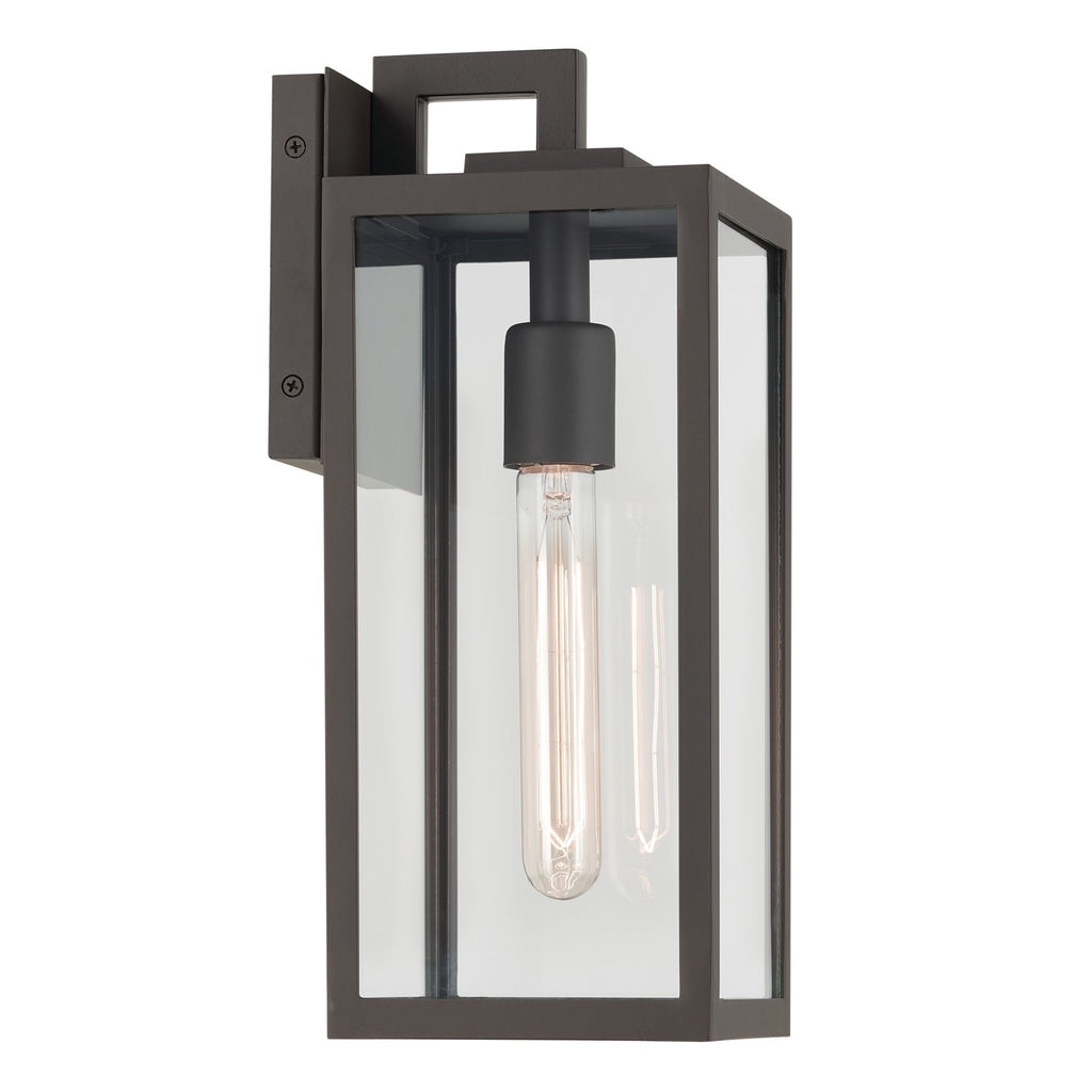 KICHLER 59111OZ Branner14 Inch 1 Light Outdoor Wall Light With Clear Glass In Olde Bronze