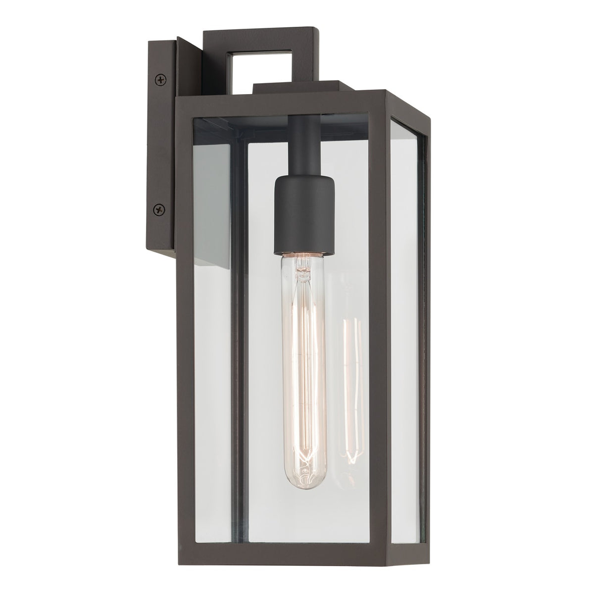 KICHLER 59111OZ Branner14 Inch 1 Light Outdoor Wall Light With Clear Glass In Olde Bronze