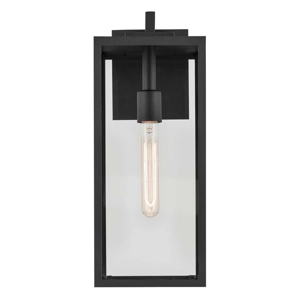 KICHLER 59112BKT Branner 17.75 Inch 1 Light Outdoor Wall Light With Clear Glass In Textured Black