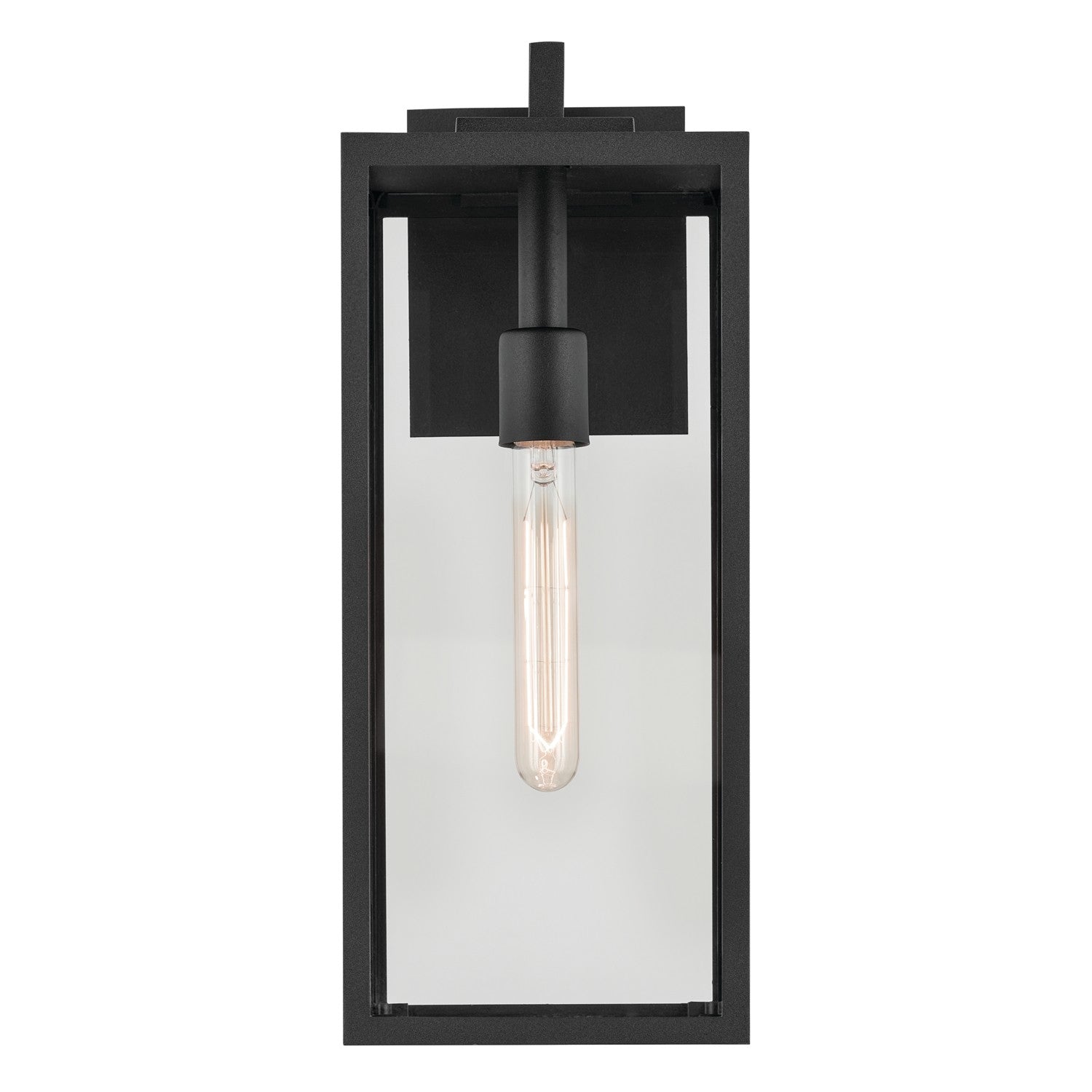 KICHLER 59112BKT Branner 17.75 Inch 1 Light Outdoor Wall Light With Clear Glass In Textured Black