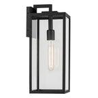 KICHLER 59112BKT Branner 17.75 Inch 1 Light Outdoor Wall Light With Clear Glass In Textured Black