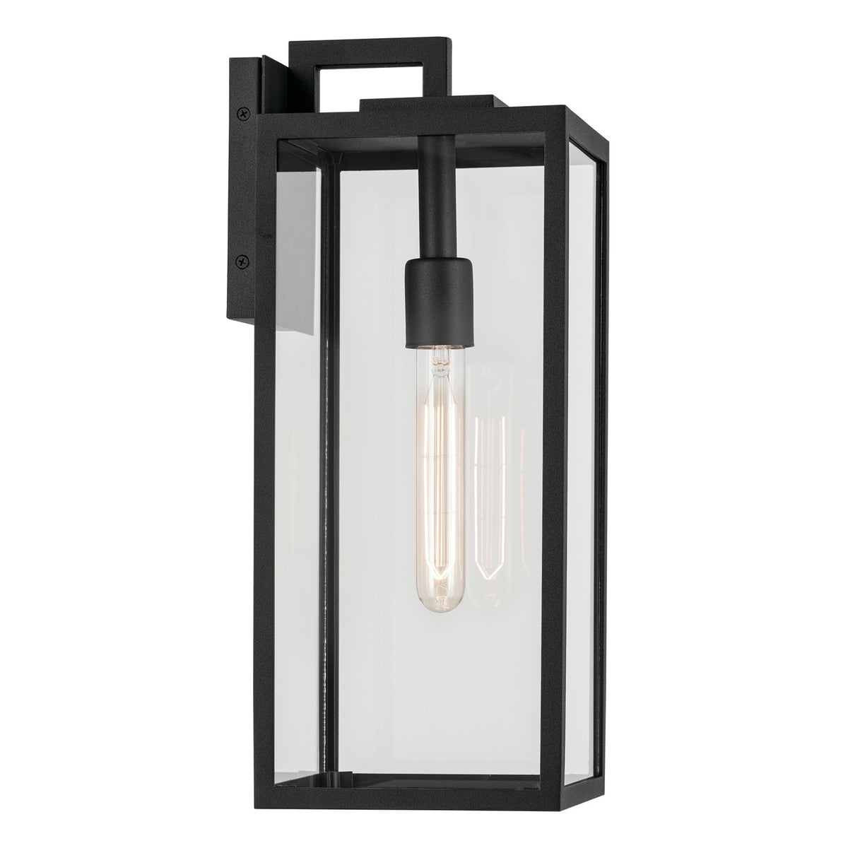 KICHLER 59112BKT Branner 17.75 Inch 1 Light Outdoor Wall Light With Clear Glass In Textured Black