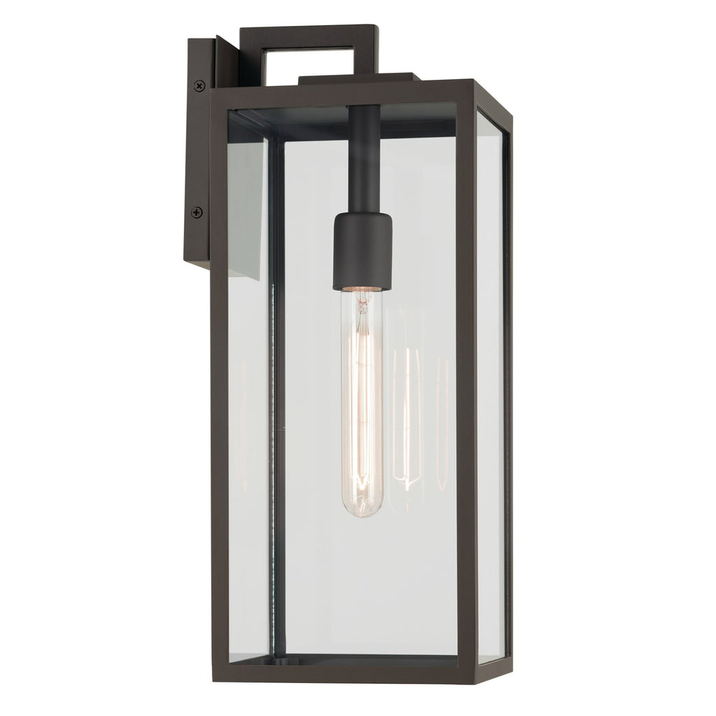 KICHLER 59112OZ Branner 17.75 Inch 1 Light Outdoor Wall Light With Clear Glass In Olde Bronze