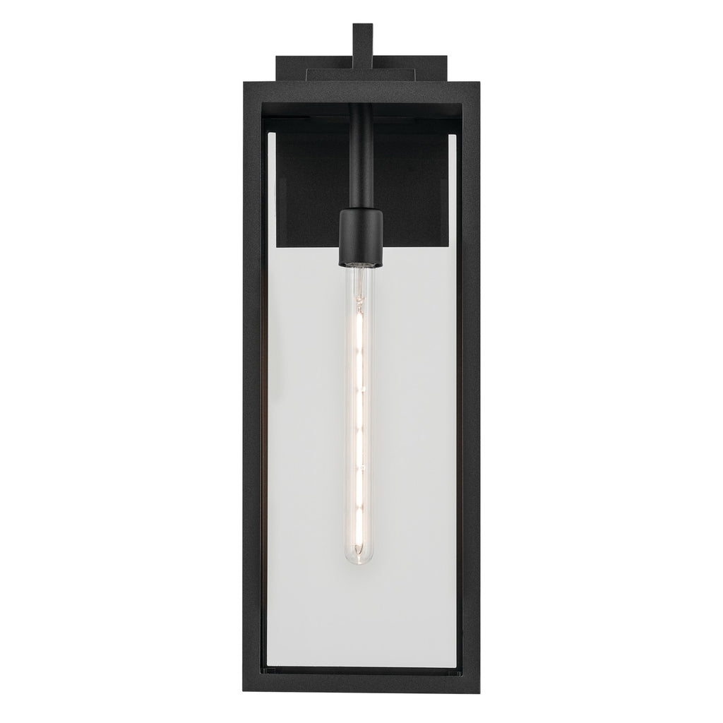 KICHLER 59113BKT Branner 24 Inch 1 Light Outdoor Wall Light With Clear Glass In Textured Black