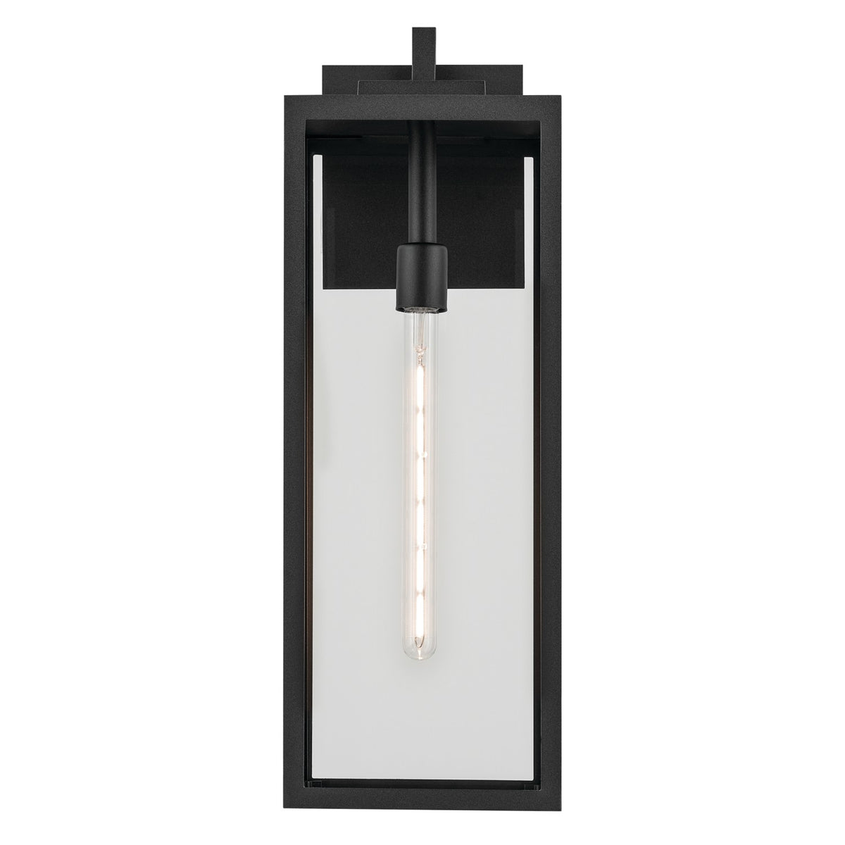 KICHLER 59113BKT Branner 24 Inch 1 Light Outdoor Wall Light With Clear Glass In Textured Black