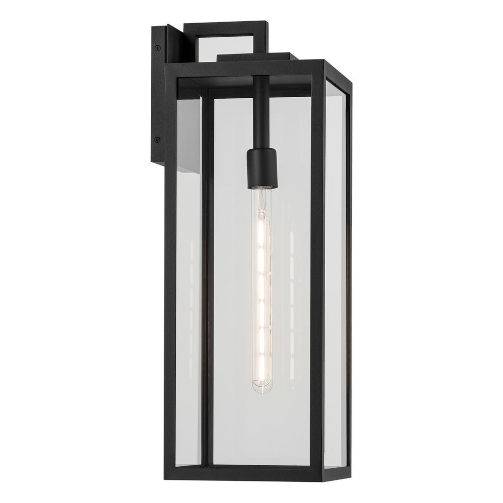 KICHLER 59113BKT Branner 24 Inch 1 Light Outdoor Wall Light With Clear Glass In Textured Black