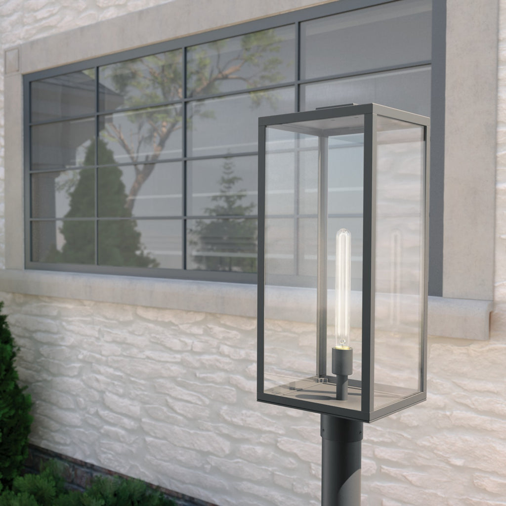KICHLER 59113BKT Branner 24 Inch 1 Light Outdoor Wall Light With Clear Glass In Textured Black