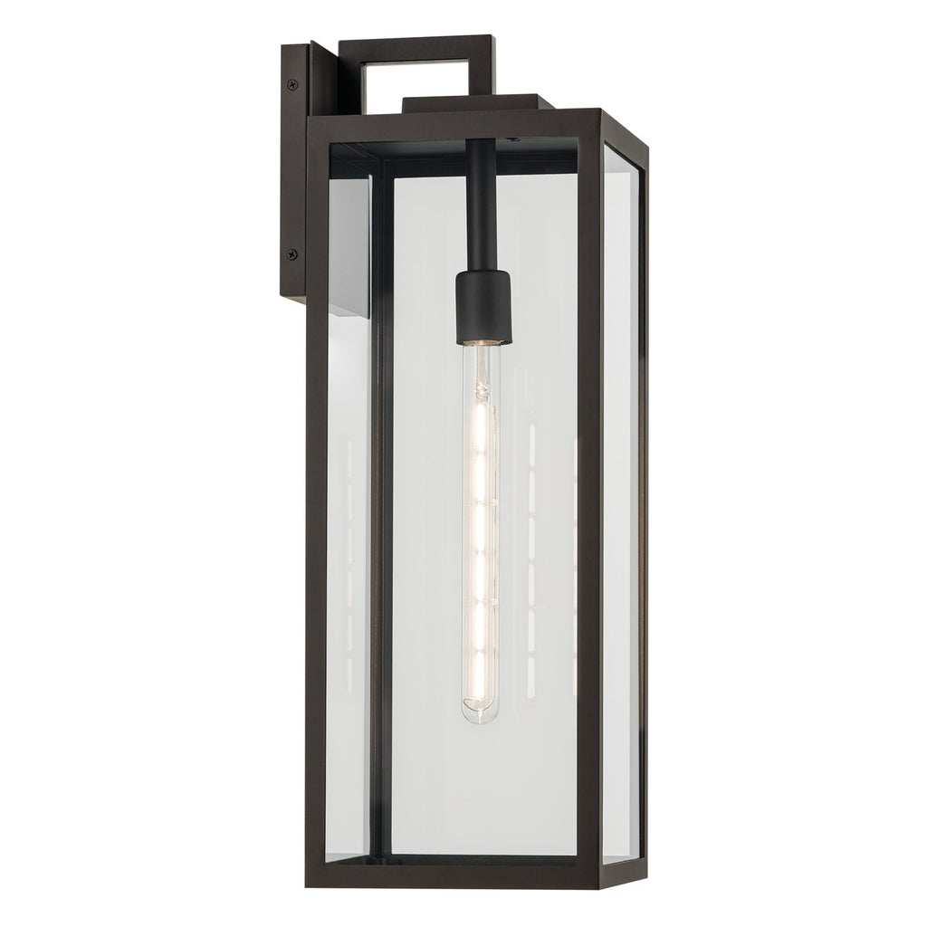 KICHLER 59113OZ Branner 24 Inch 1 Light Outdoor Wall Light With Clear Glass In Olde Bronze