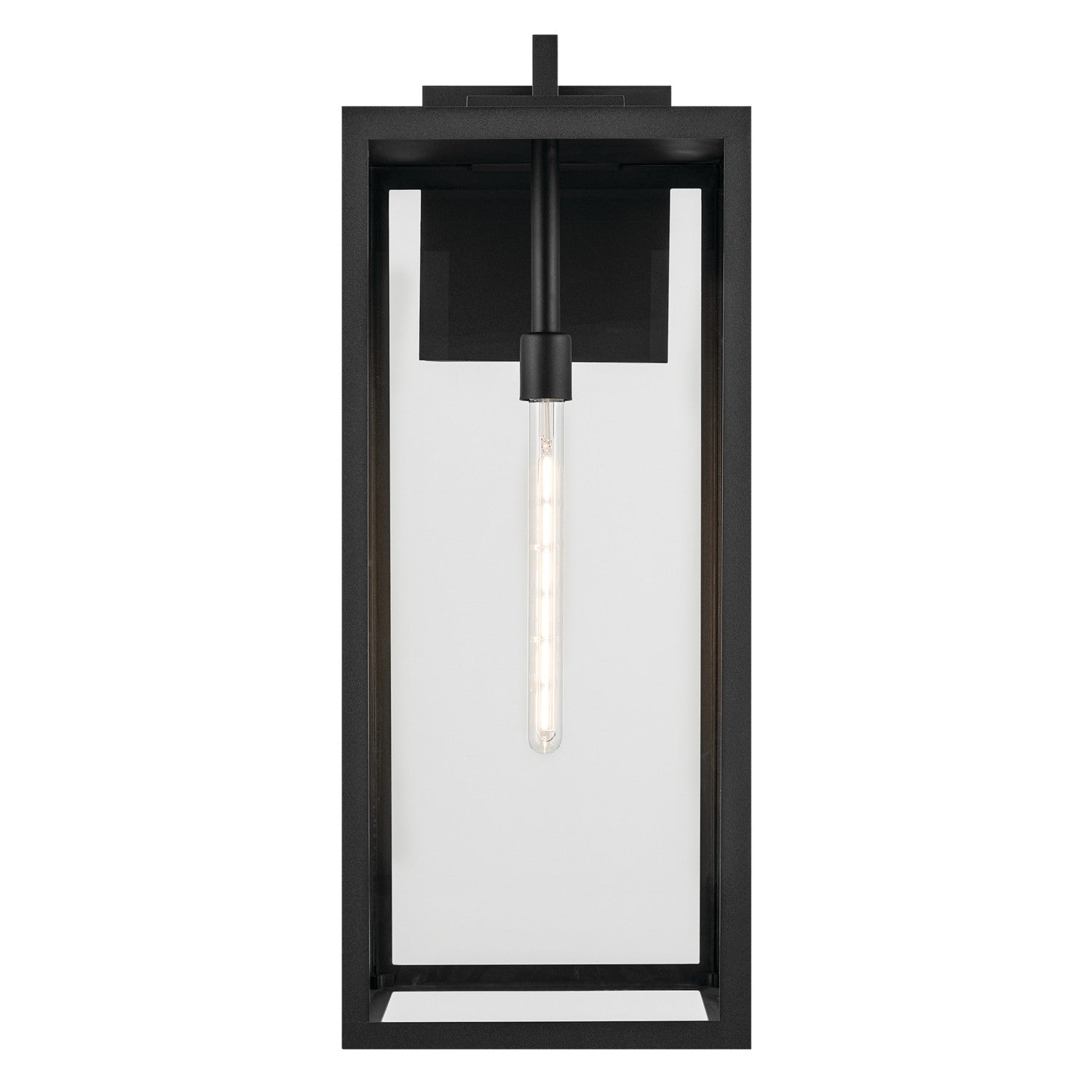 KICHLER 59114BKT Branner 30 Inch 1 Light Outdoor Wall Light With Clear Glass In Textured Black