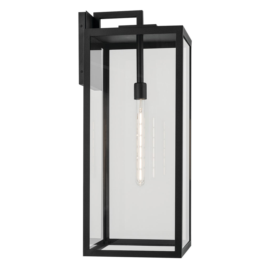 KICHLER 59114BKT Branner 30 Inch 1 Light Outdoor Wall Light With Clear Glass In Textured Black