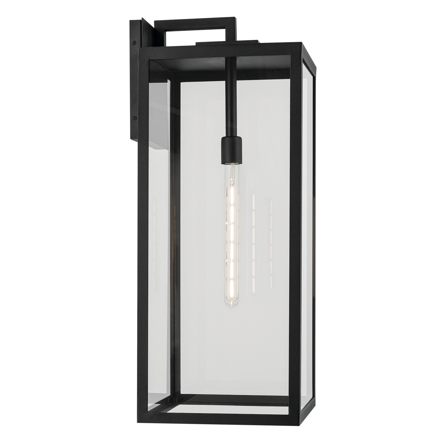 KICHLER 59114BKT Branner 30 Inch 1 Light Outdoor Wall Light With Clear Glass In Textured Black