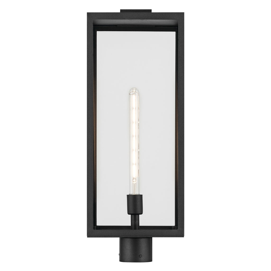 KICHLER 59115BKT Branner 25.5 Inch 1 Light Outdoor Post Light With Clear Glass In Textured Black