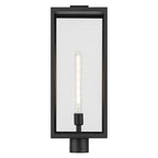 KICHLER 59115BKT Branner 25.5 Inch 1 Light Outdoor Post Light With Clear Glass In Textured Black