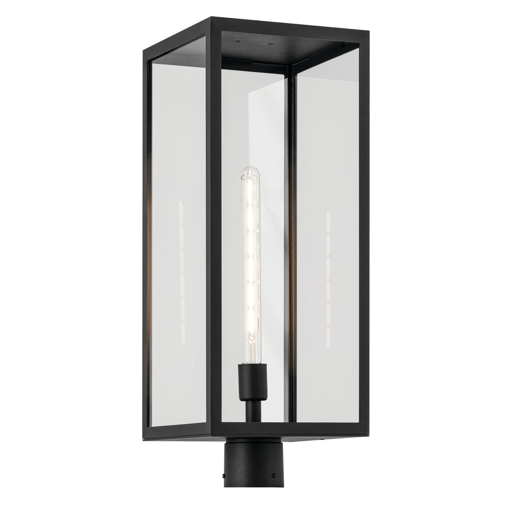 KICHLER 59115BKT Branner 25.5 Inch 1 Light Outdoor Post Light With Clear Glass In Textured Black