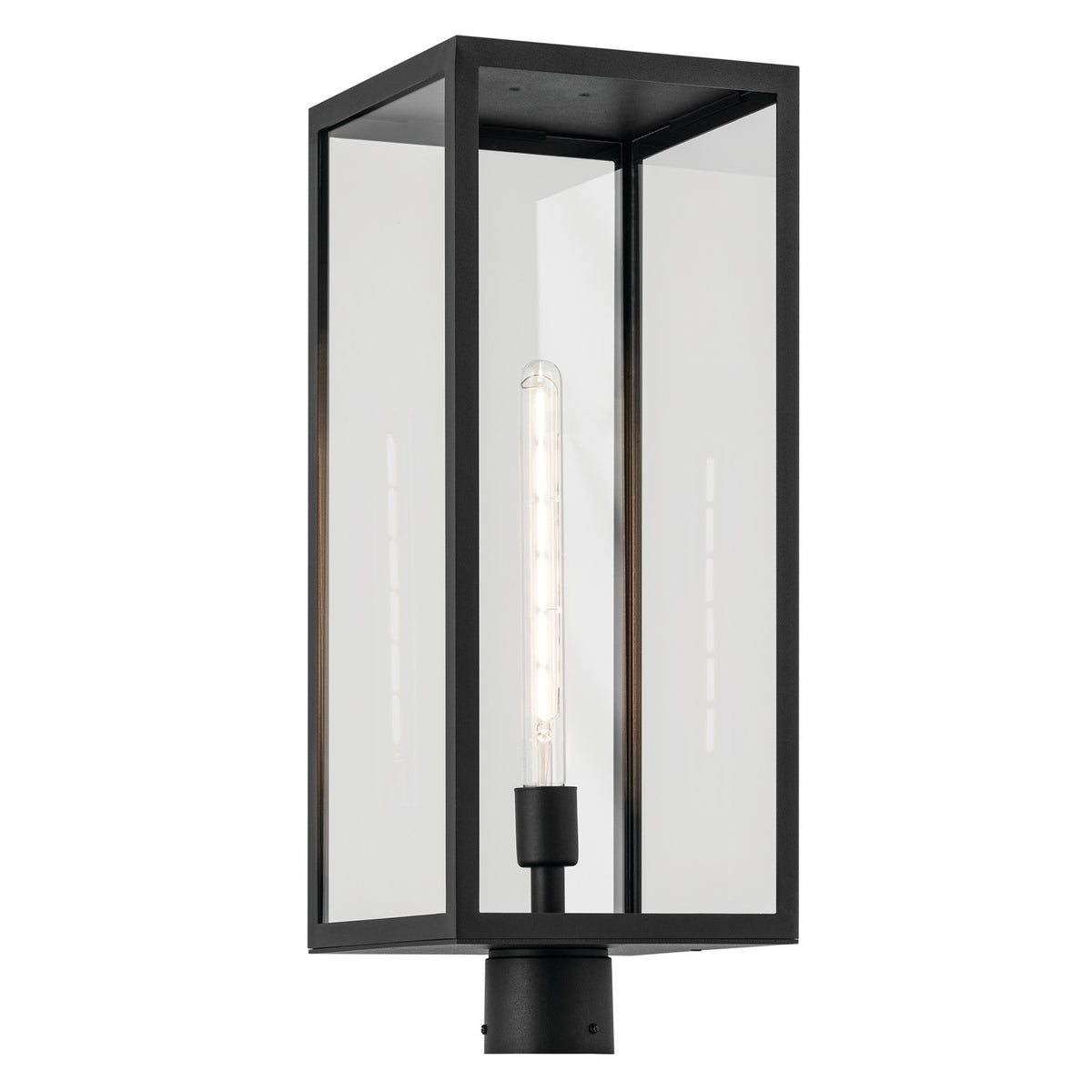 KICHLER 59115BKT Branner 25.5 Inch 1 Light Outdoor Post Light With Clear Glass In Textured Black