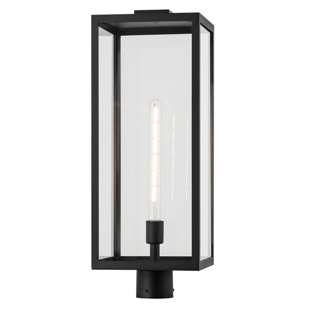 KICHLER 59115BKT Branner 25.5 Inch 1 Light Outdoor Post Light With Clear Glass In Textured Black