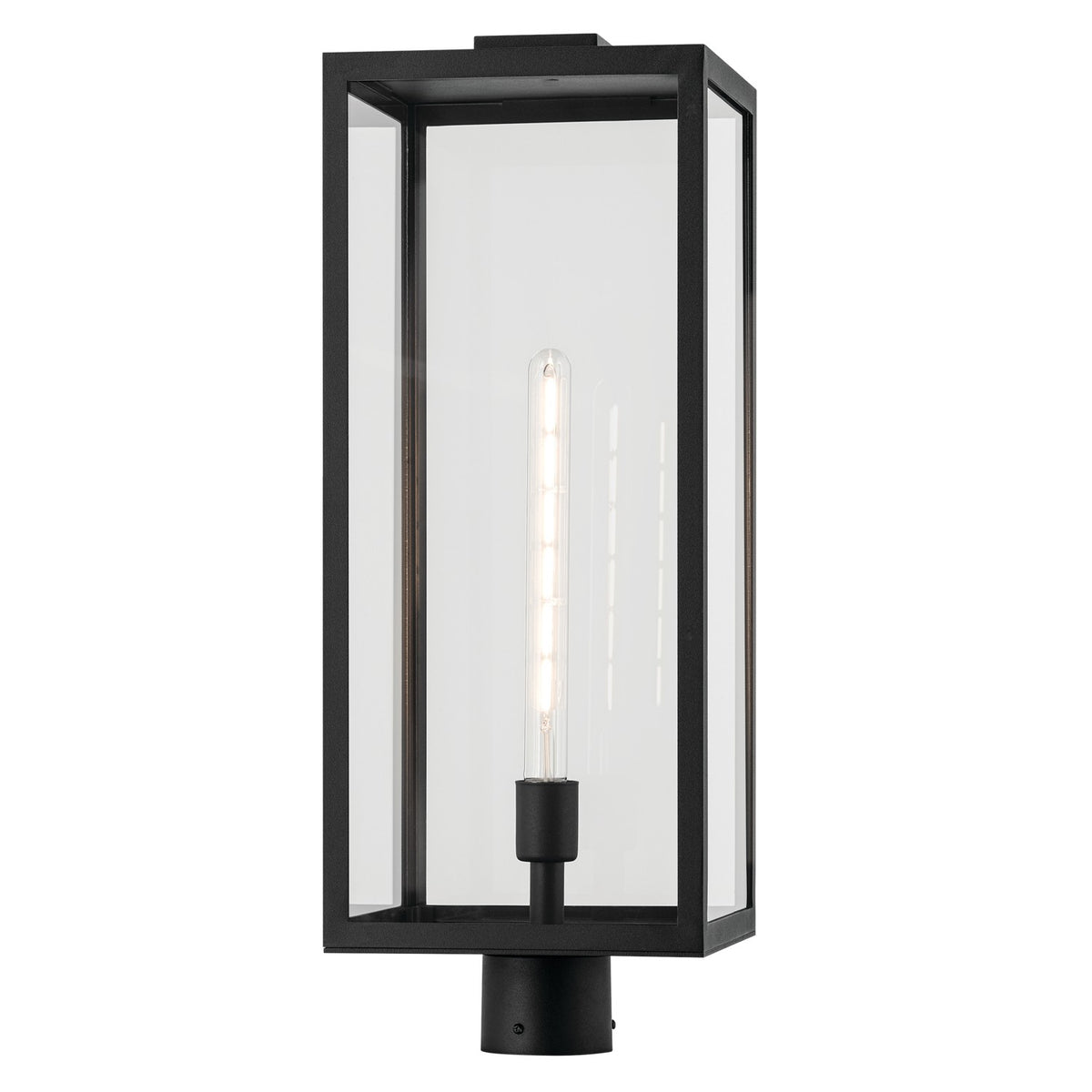 KICHLER 59115BKT Branner 25.5 Inch 1 Light Outdoor Post Light With Clear Glass In Textured Black