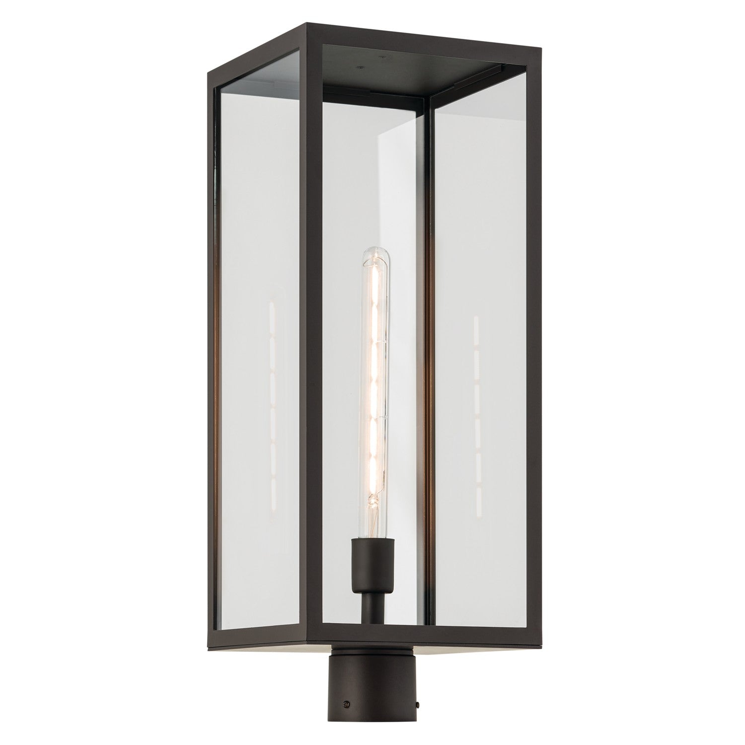 KICHLER 59115OZ Branner 25.5 Inch 1 Light Outdoor Post Light With Clear Glass In Olde Bronze